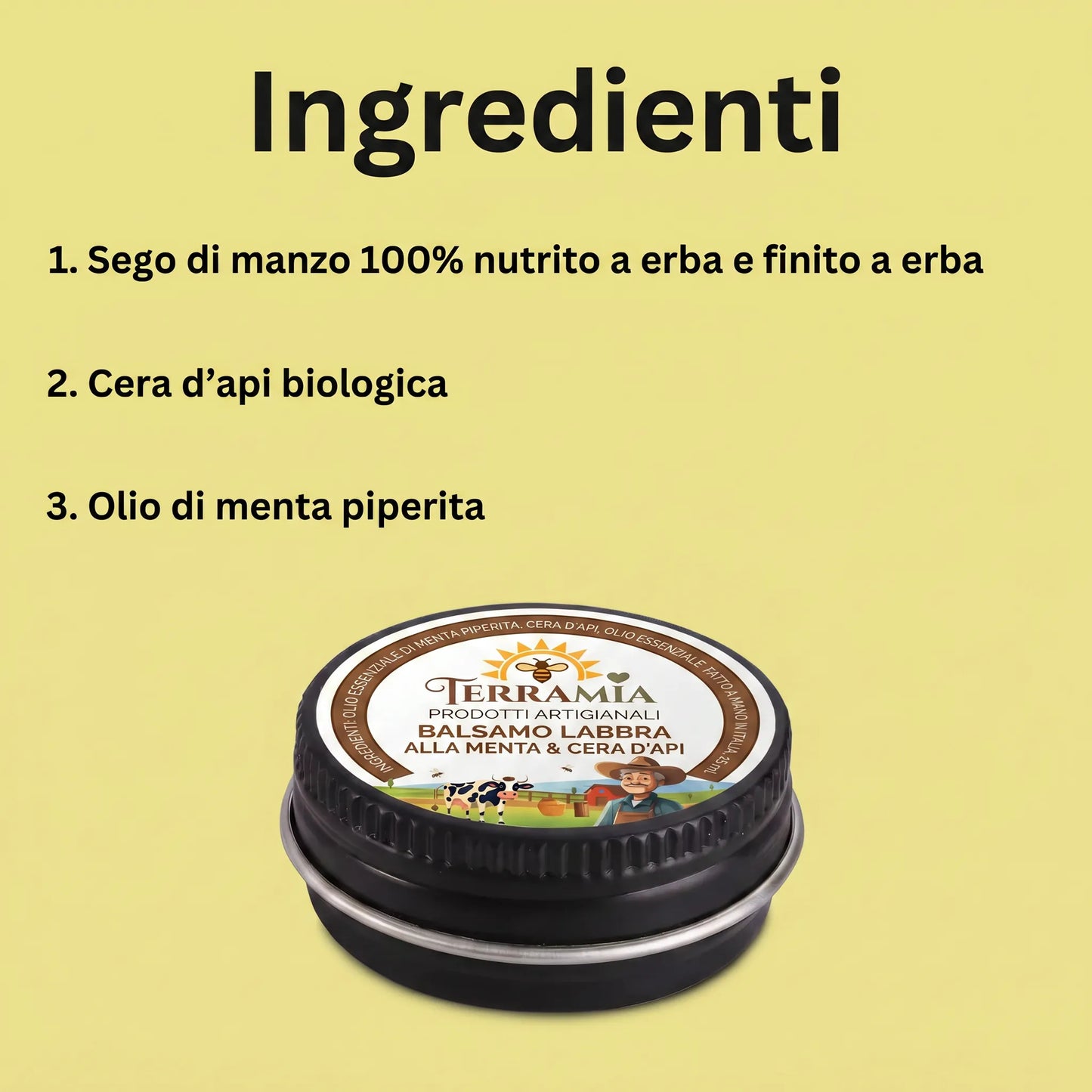 VENERE — Balsamo Labbra alla Menta & Cera d'Api · 15ml
